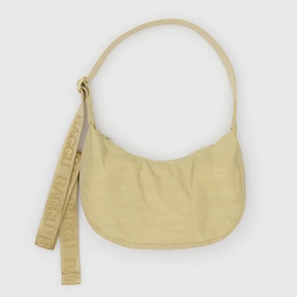 BAGGU Handbags - *NWT BAGGU Small Nylon Crescent Shoulder Bag in Butter Shade